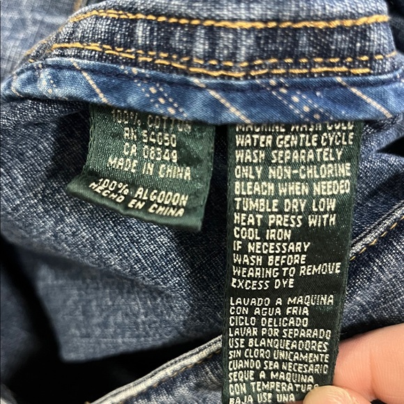 Lauren Jeans Company Button Front Denim Jacket Size 2X - Picture 9 of 9